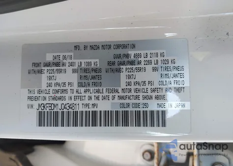 2018 Mazda Cx-5 Grand Touring z USA, uszkodzony, nr VIN JM3KFBDM1J0434811